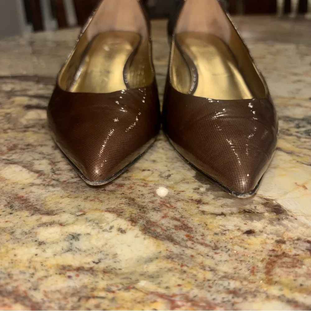 Ron White Patent Leather Kitten Heels Sz 38 - Picture 7 of 9